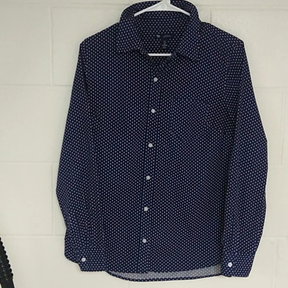 GAP COTTON, POLKA DOT, BOYFREIND FIT, BUTTON DOWN, SHIRT - Picture 7 of 7